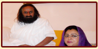 SRI SRI RAVI SHANKAR JI KANWRANI JAISHREE SINGH IN DIVINE COMPANY OF SRI SRI RAVI SHANKAR JI 